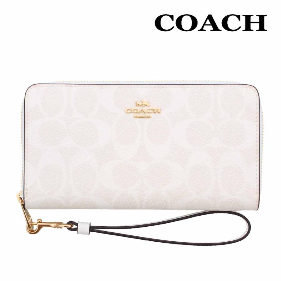 訳あり/コーチ 財布 長財布 COACH C4452 チョーク×グレイシャーホワイト シグネチャー ジップ アラウンド ウォレット ストラップ付き  IMRFF アウトレット : c4452-imrff-w : アーバンコロン - 通販 - Yahoo!ショッピング