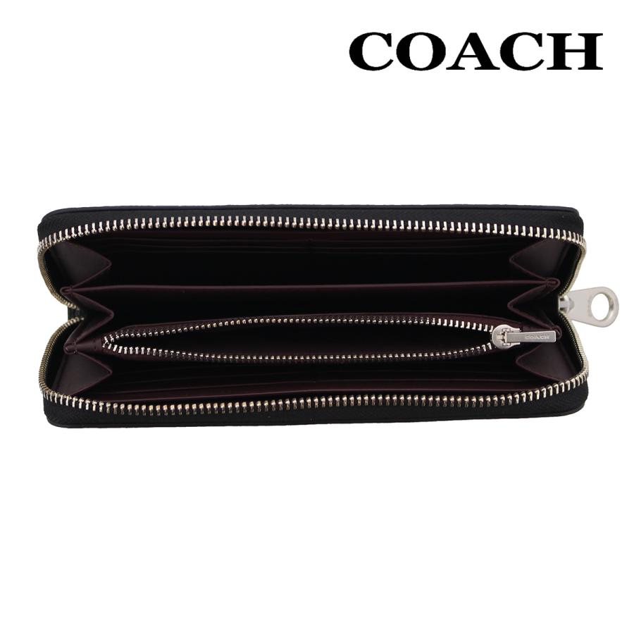 コーチ 財布 長財布 COACH C4452 グラファイト×ブラック シグネチャー