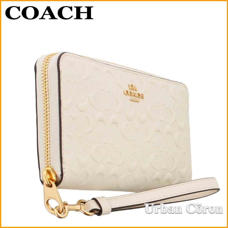 50％OFF】 コーチ 財布 長財布 COACH C7220 チョーク デボスド