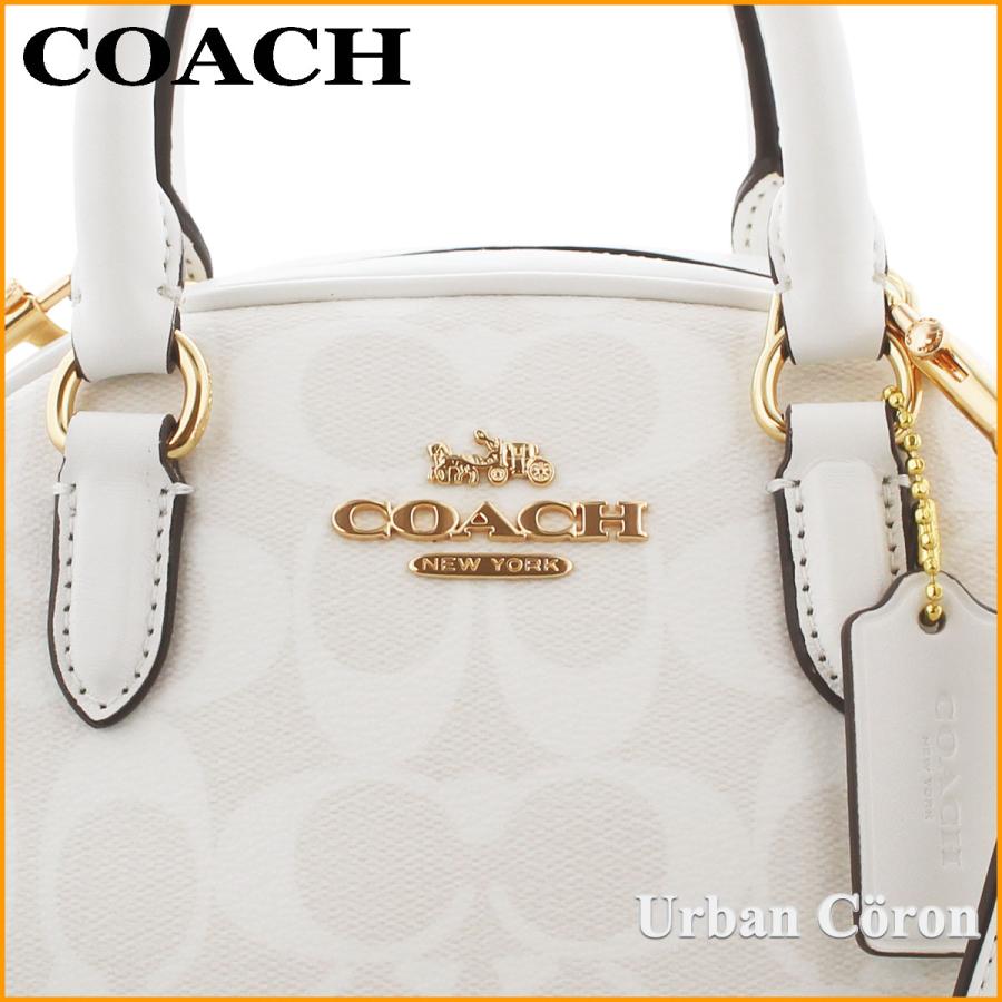 訳あり/コーチ バッグ ショルダー 2way COACH CA591 チョーク×グレイシャーホワイト シグネチャー レザー セレナ サッチェル  IMRFF アウトレット