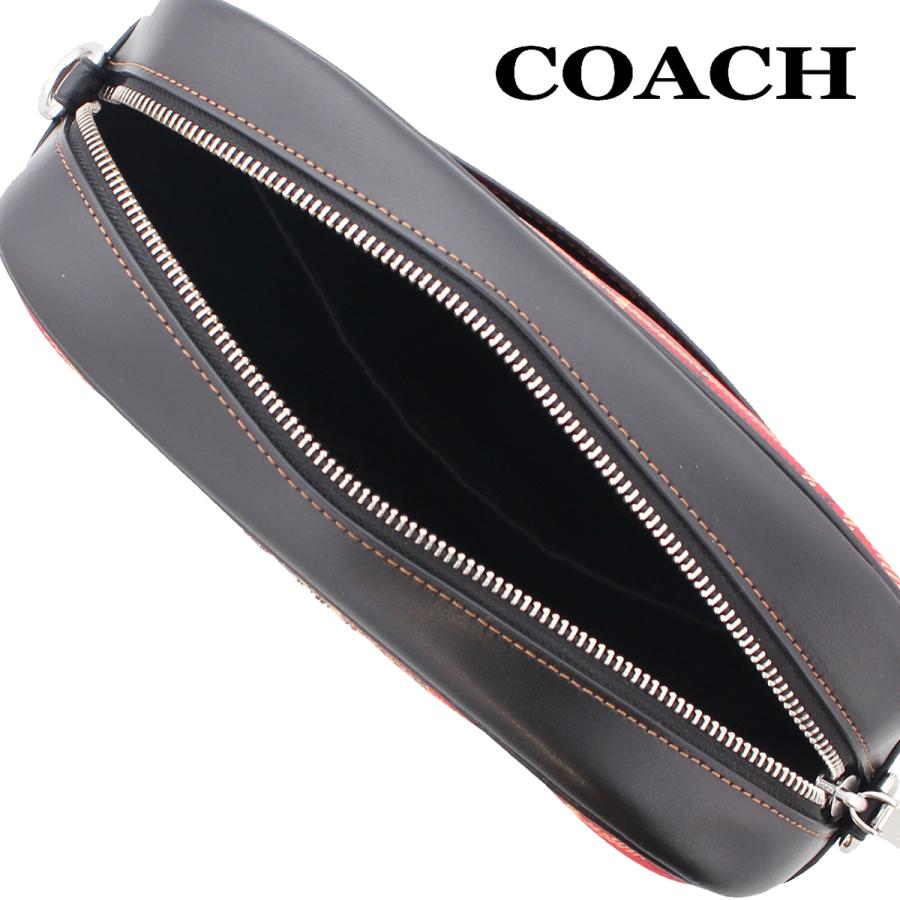 COACH ジェイミーカメラバッグCC146 レッド×ブラックマルチSVPM0