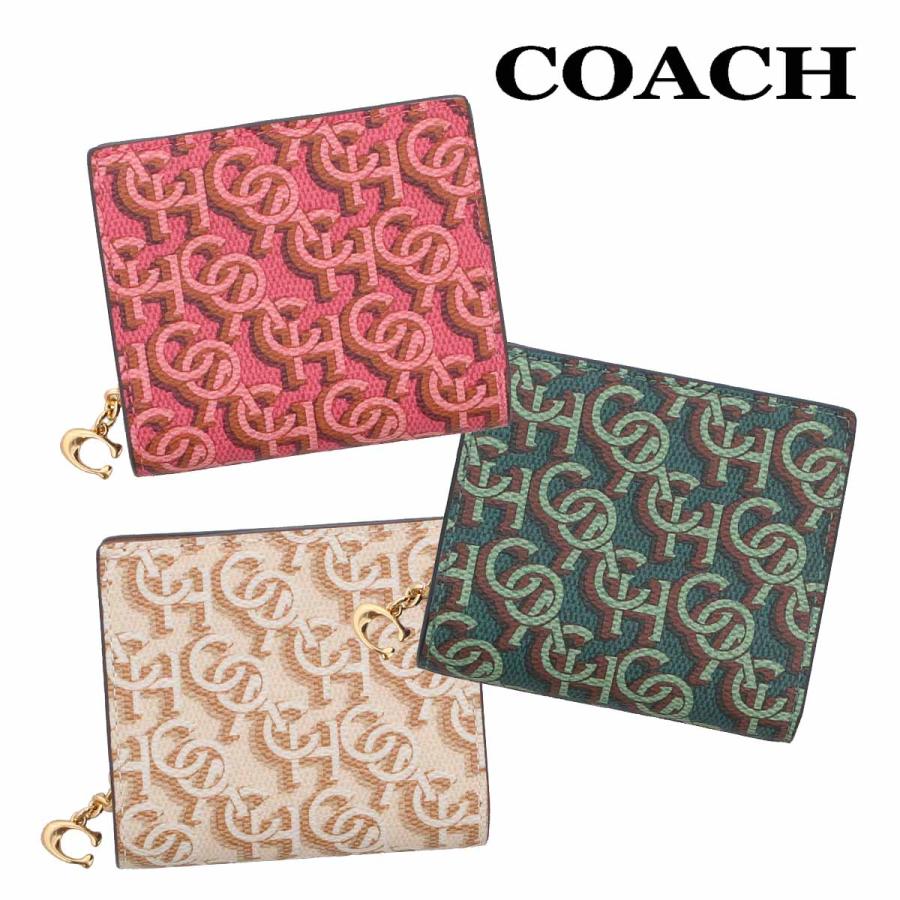 コーチ 財布 二つ折り COACH CF522 チョーク シグネチャー モノグラム