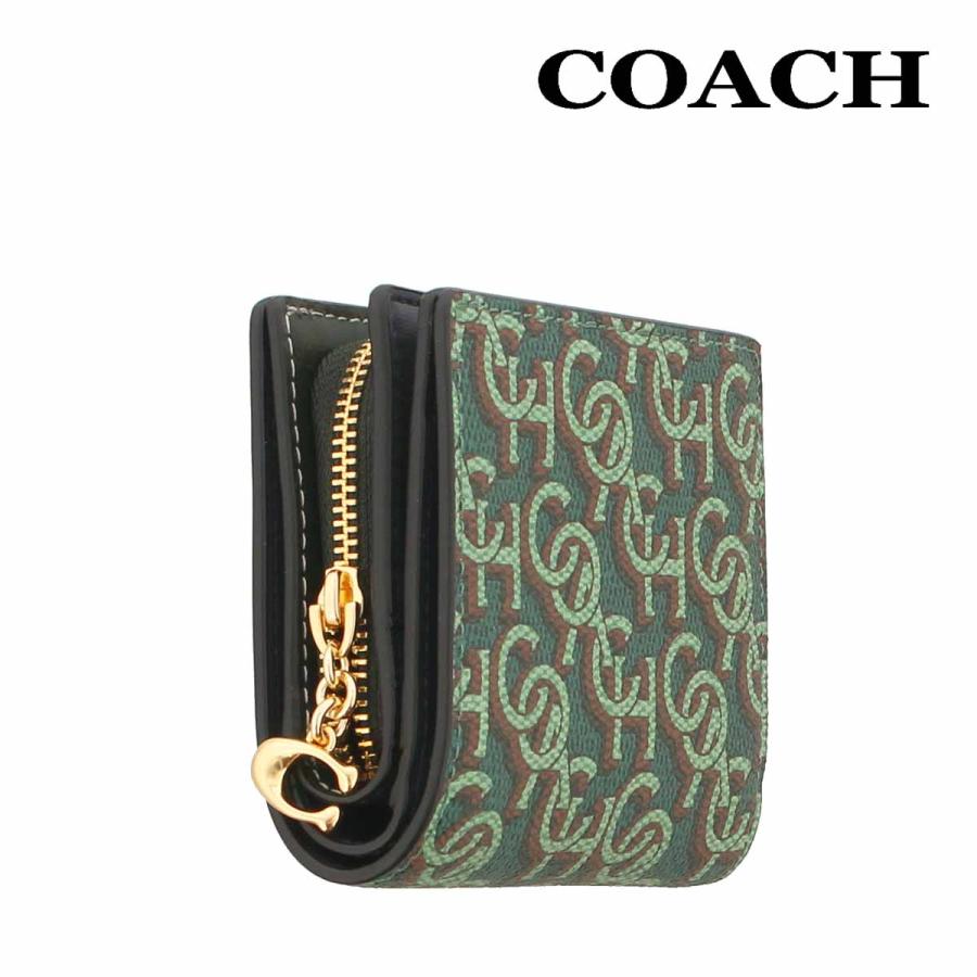COACH コーチ 財布 二つ折り CF522 グリーン シグネチャー COACH コーチ 財布 二つ折り CF522 グリーン シグネチャー