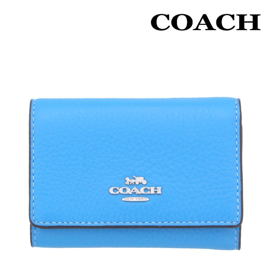 COACH コーチ 財布 三つ折り CM238 ブライトブルー スムース COACH コーチ 財布 三つ折り CM238 ブライトブルー スムース
