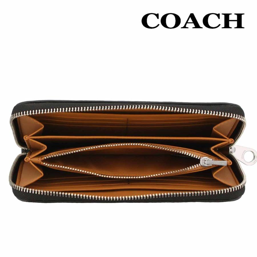 コーチ 財布 長財布 COACH CP412 ブラック シグネチャー デニム ロング ジップ アラウンド ストラップ付き SVBK アウトレット｜urban-coron｜05