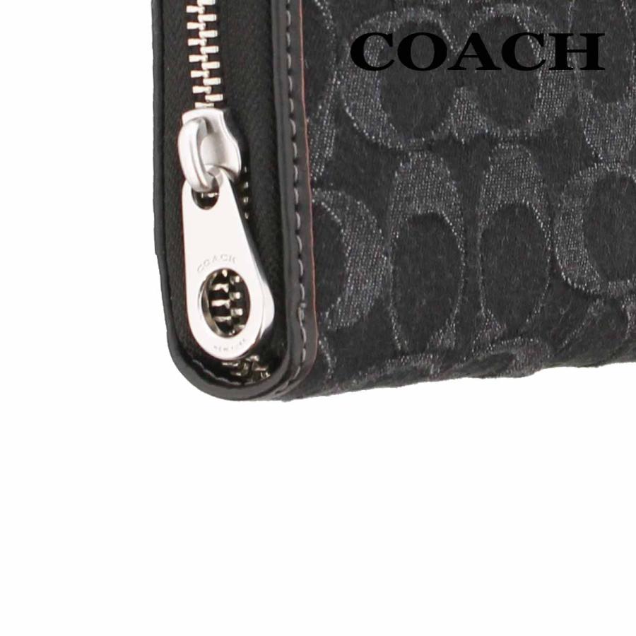 コーチ 財布 長財布 COACH CP412 ブラック シグネチャー デニム ロング ジップ アラウンド ストラップ付き SVBK アウトレット｜urban-coron｜09