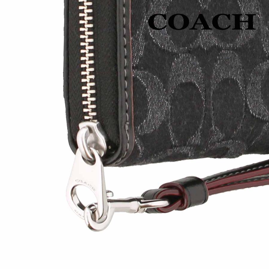 コーチ 財布 長財布 COACH CP412 ブラック シグネチャー デニム ロング ジップ アラウンド ストラップ付き SVBK アウトレット｜urban-coron｜10