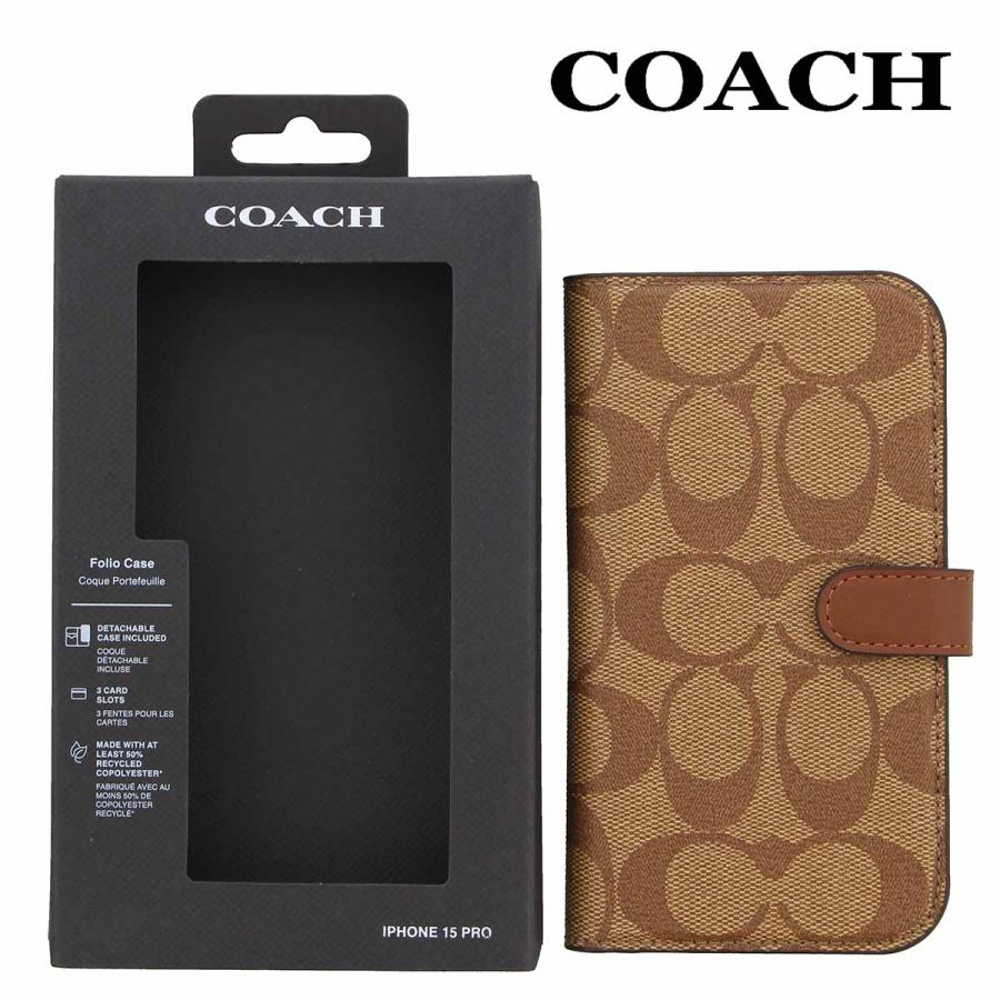 COACH コーチ iPhone15 Pro スマホケース 小物 CT669 カーキ COACH コーチ iPhone15 Pro スマホケース 小物 CT669 カーキ