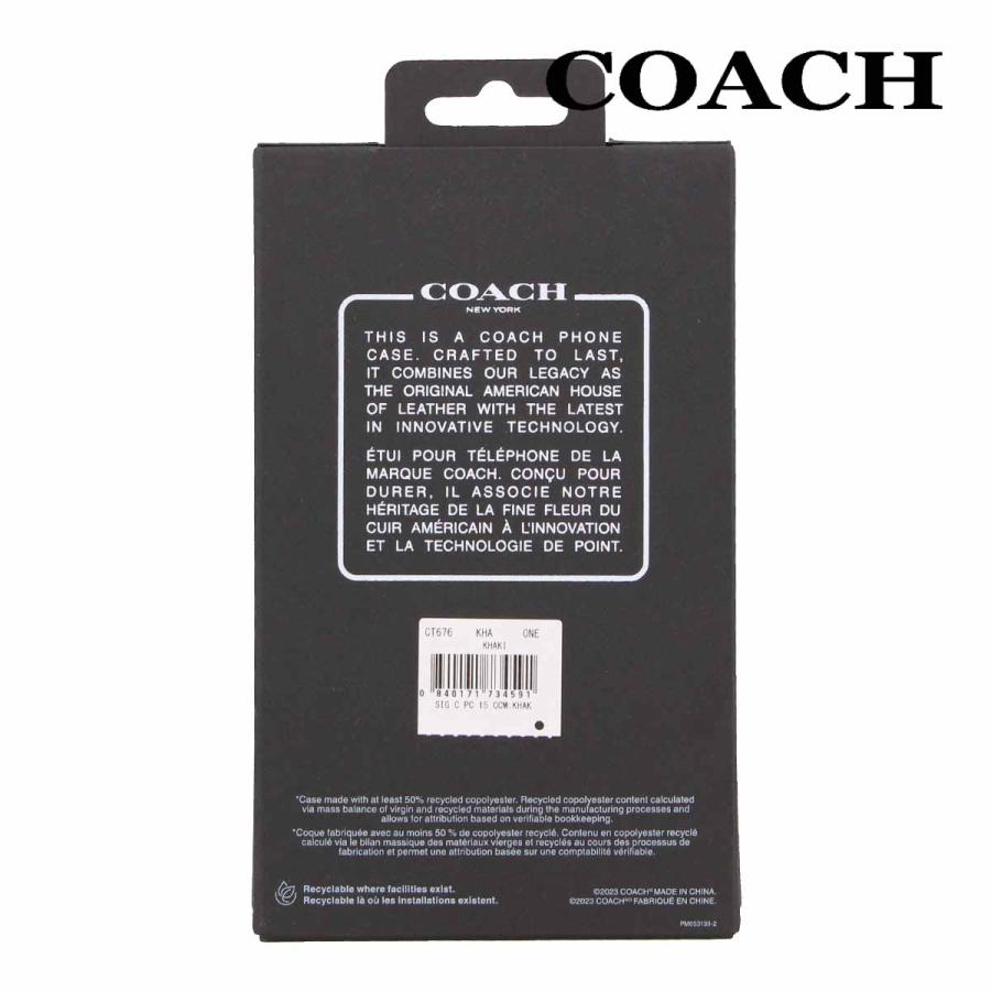 COACH コーチ iPhone15 スマホケース 小物 CT676 カーキ COACH コーチ iPhone15 スマホケース 小物 CT676 カーキ