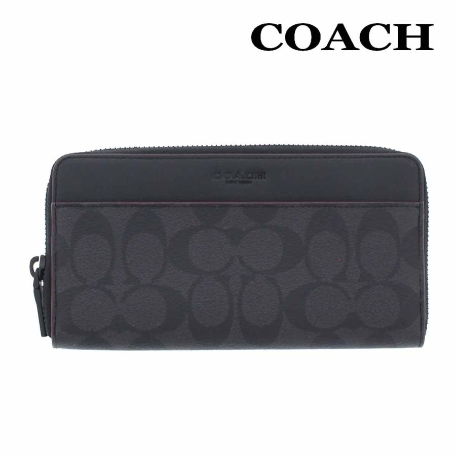 COACH コーチ 財布 長財布 メンズ F25517 ブラック×オックス COACH コーチ 財布 長財布 メンズ F25517 ブラック×オックス