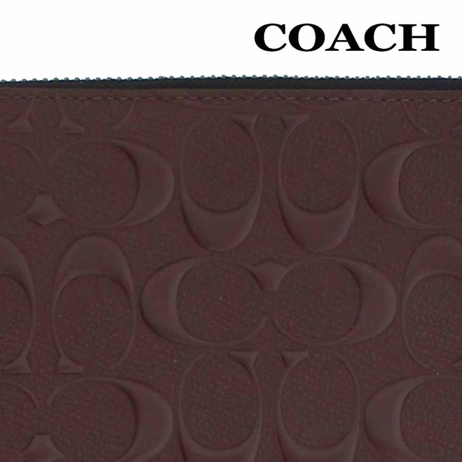 コーチ 財布 長財布 メンズ COACH F58113 マホガニー デポスド シグネチャー クロスグレーン レザー アコーディオン ジップ アラウンド MAH アウトレット｜urban-coron｜06