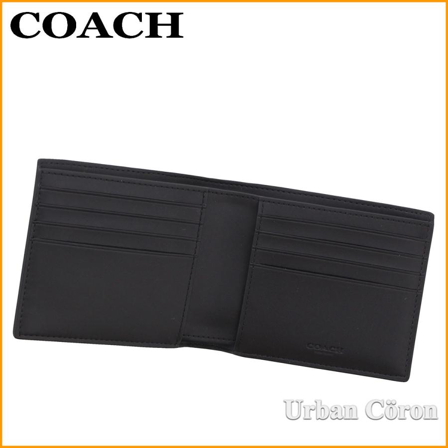 コーチ 財布 二つ折り メンズ COACH  F74993 チャコールブラック シグネチャー IDパスケース付き ウォレット CQBK アウトレット｜urban-coron｜03