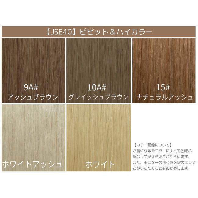 シールエクステ 約43cm 20シート(40本分) ビビハイ 人毛エクステ