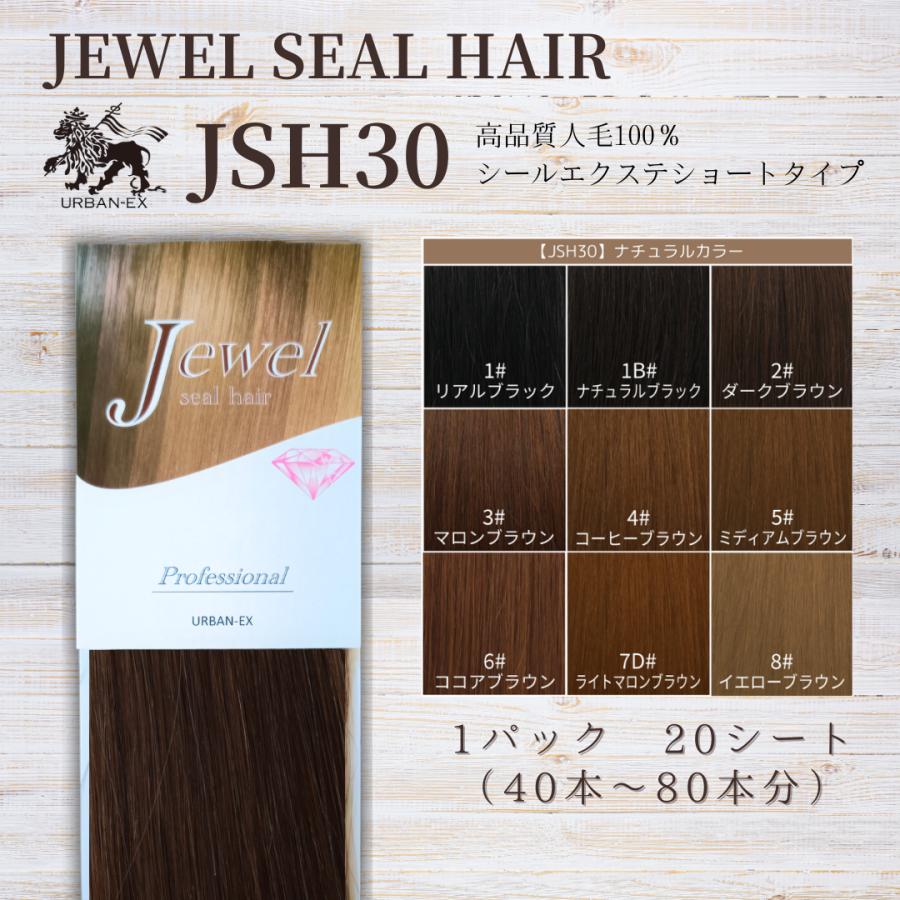 シールエクステ 約27〜30cm 20シート(40〜80本分) 人毛エクステ