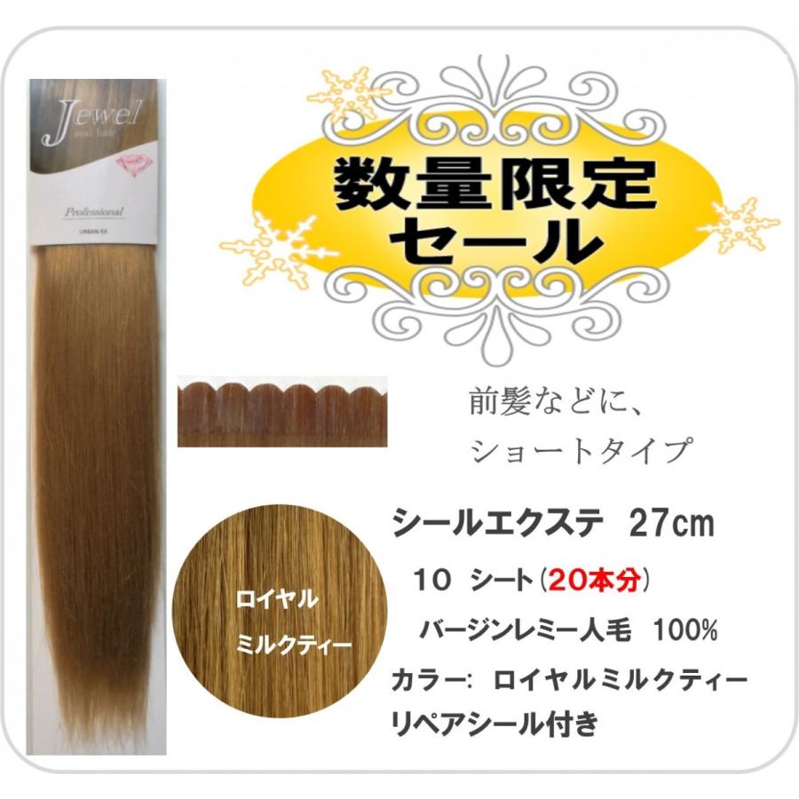 シールエクステ 約27cm 本分 リペアシール付き 人毛 ショート 10色 エクステ エクステンション Sale19 3 19 Urban Ex 通販 Yahoo ショッピング