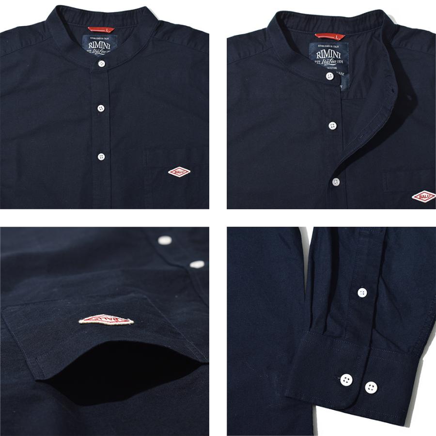 BALL(アパレル) シャツ メンズ オックス バンドカラー BALL(アパレル) シャツ メンズ オックス バンドカラー