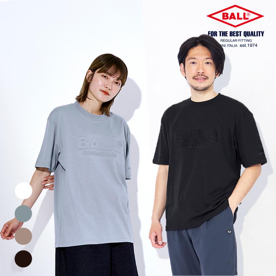 Tシャツ tシャツ 即納最大半額 半袖 BALL 送料無料 52531 TCポンチ エンボスプリント 日本