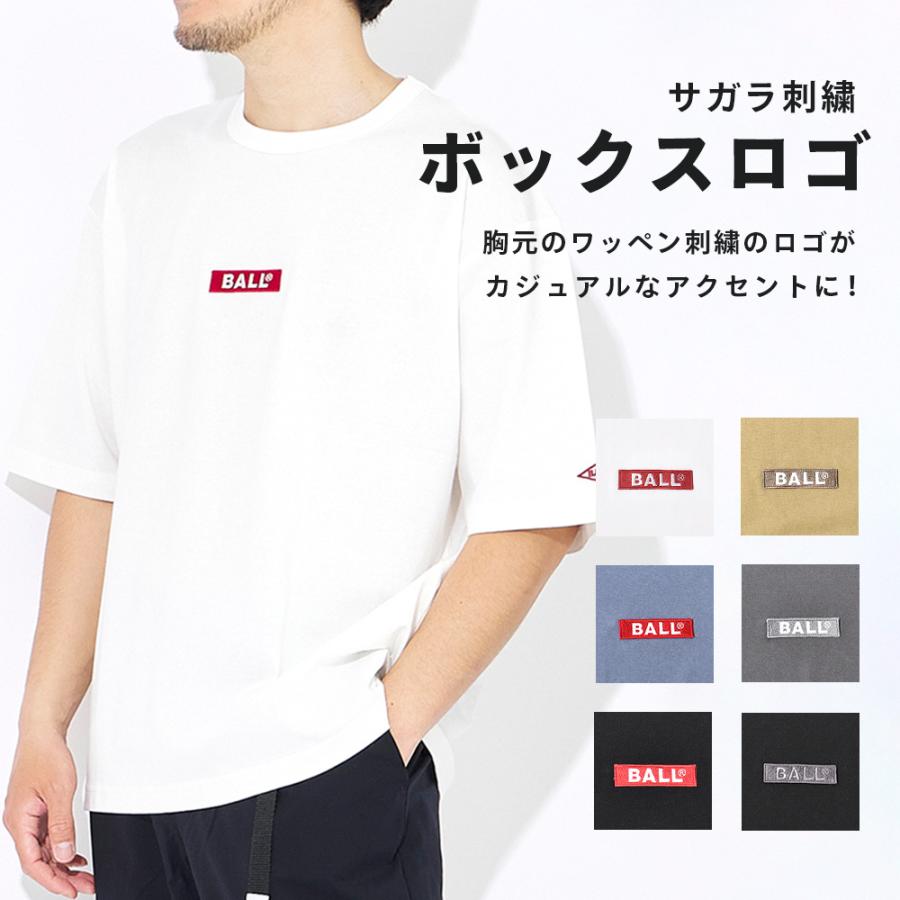 Tシャツ 綿100% 半袖 メンズ レディース ユニセックス ビッグシルエット BOXロゴ ゆったり コットン 天竺 春 夏 BALL 52561｜urban-square｜10