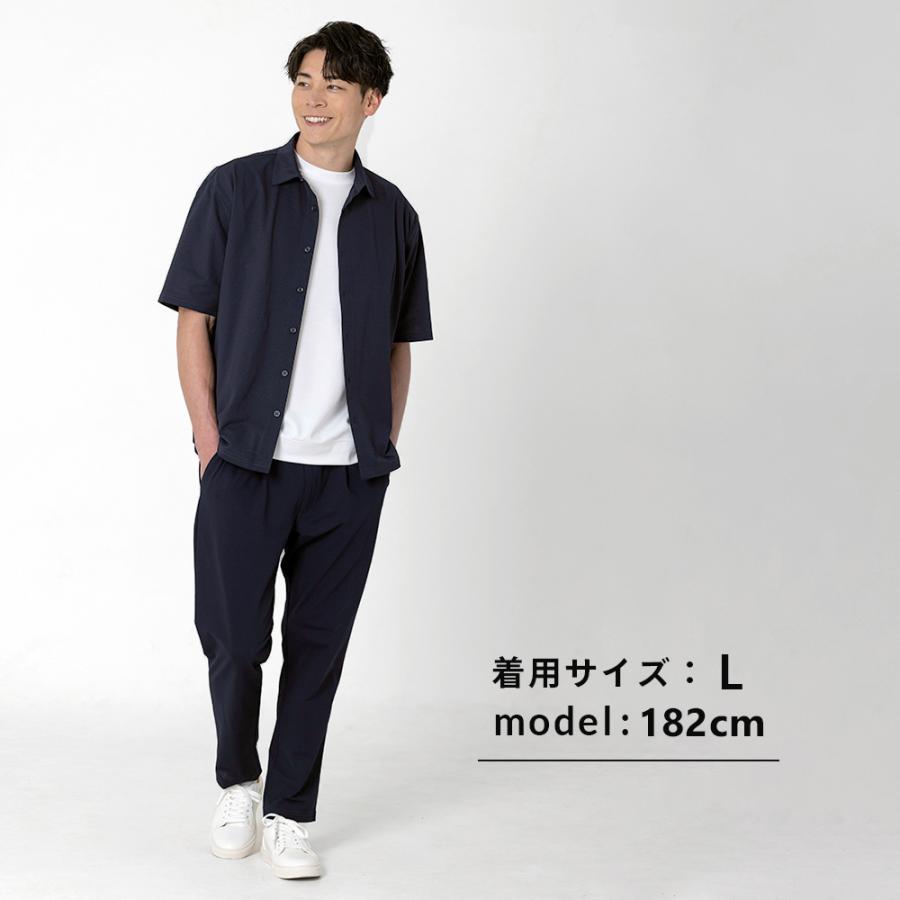 ストーンアイランド　セットアップ　半袖シャツ　パンツ　国内正規 STONE ISLAND (ストーンアイランド) ポケット 袖ロゴ 半袖 シャツ