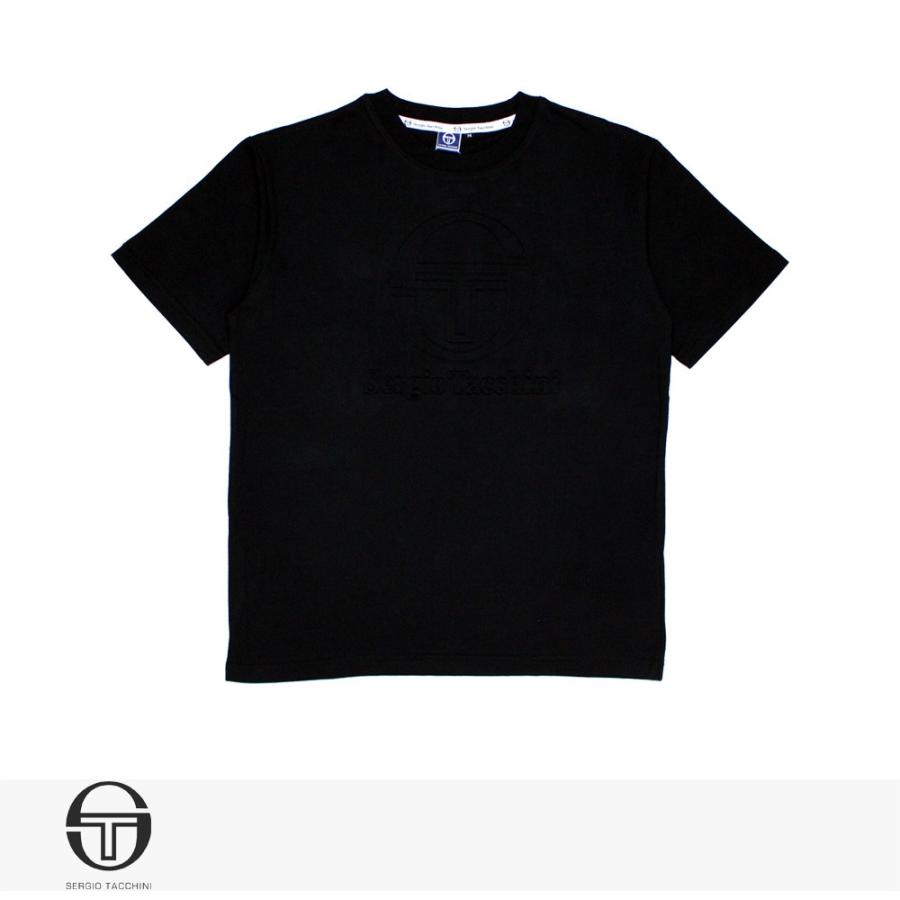 セルジオタッキーニ SERGIO TACCHINI EMBOSS T-SHIRT | BLACK Tシャツ 半袖 エンボス ロゴ ブラック メンズ｜urbancycostore