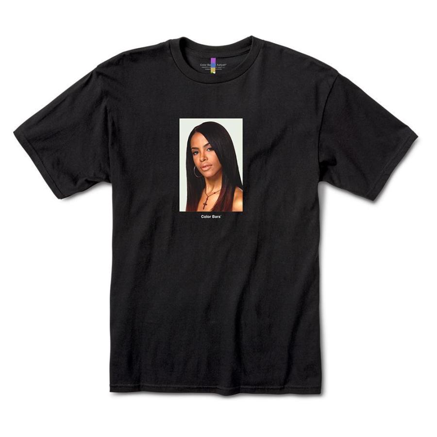 カラーバー COLOR BARS × AALIYAH PORTRAIT TEE | BLACK 半袖 Tシャツ