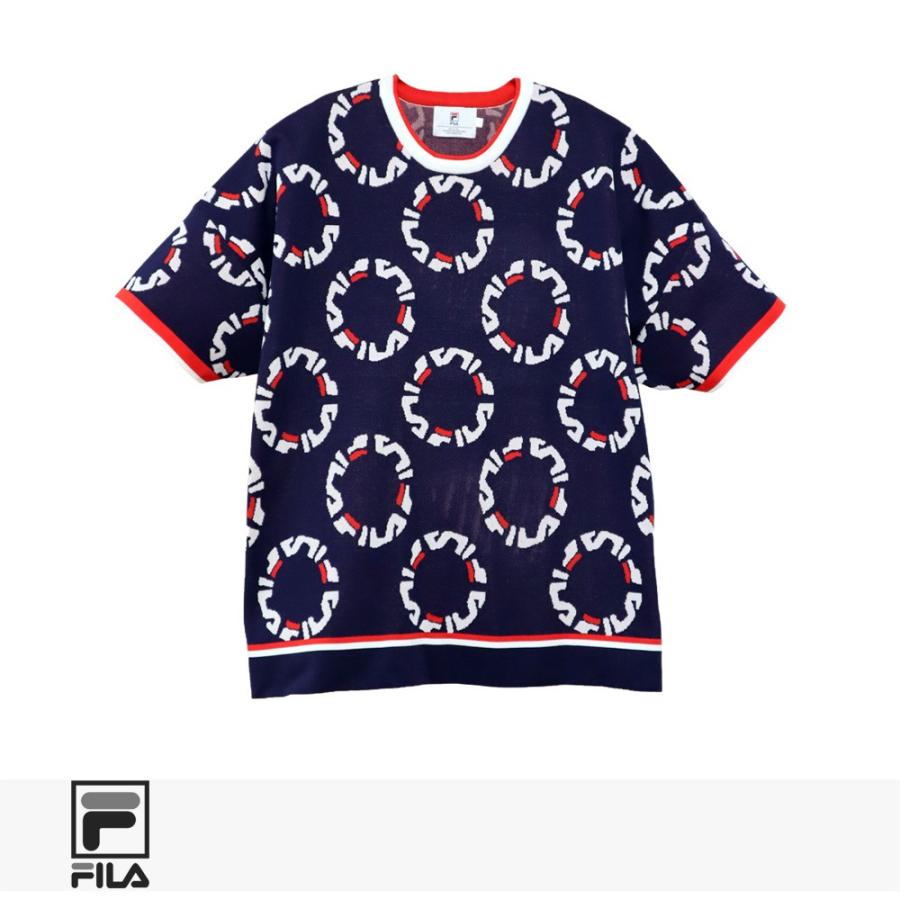 FILA（フィラ） フィラヘリテージ FILA HERITAGE JACQUARD KNIT CREW 