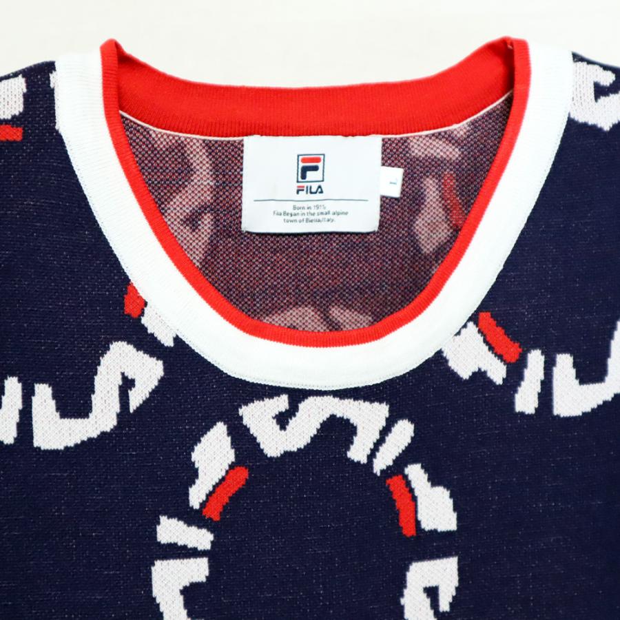 FILA（フィラ） フィラヘリテージ FILA HERITAGE JACQUARD KNIT CREW 