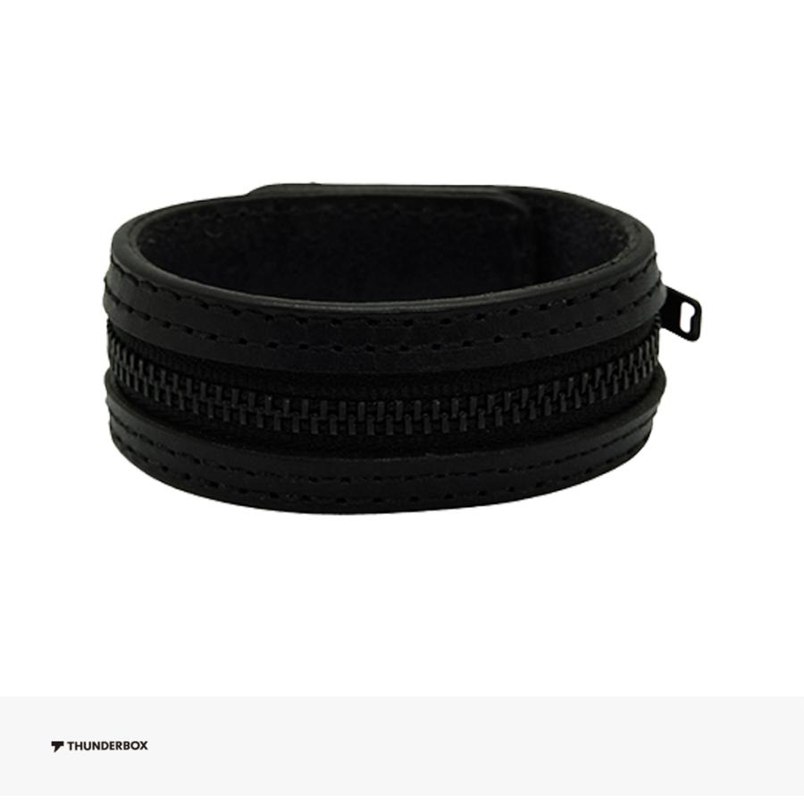サンダーボックス THUNDERBOX TINY ZIPPER WRIST BAND BLACK レザー ブレスレット リストバンド