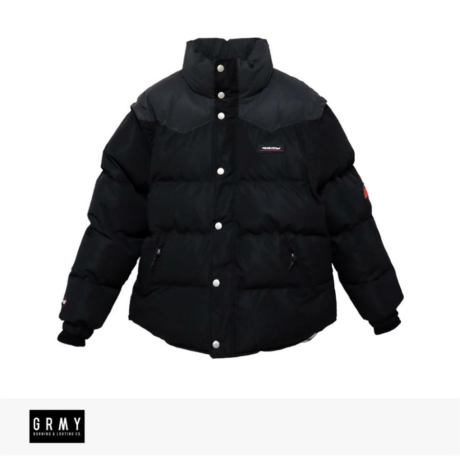 グライミーGRMYパフジャケットブラックLリバーシブル