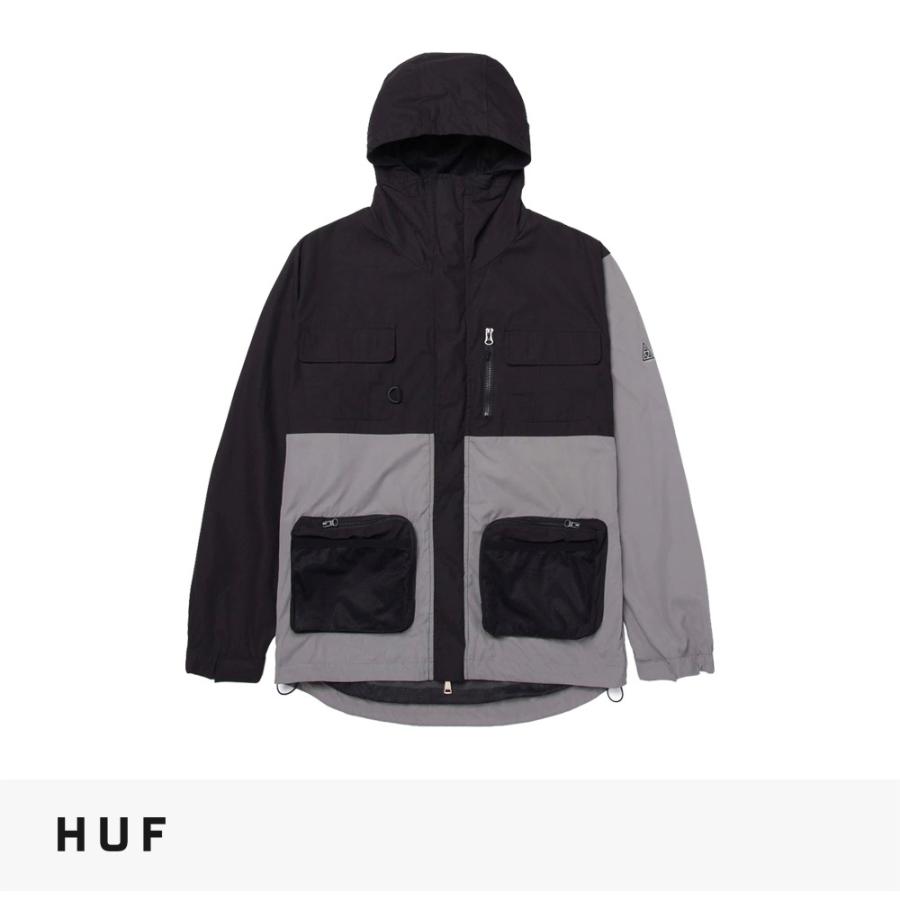 HUF フリースジャケット フード付き 黒 【公式通販】
