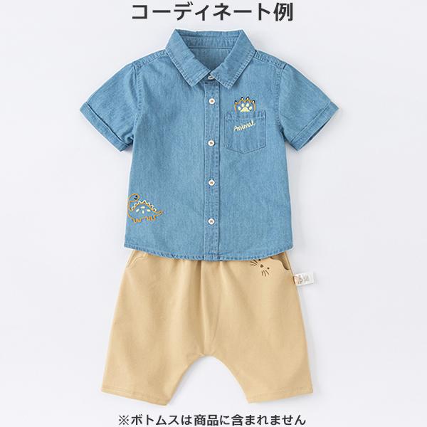 男の子 キッズ 子供服 半袖 襟付き デニム お出かけ カジュアル アウトドア 春 夏 秋 70 80 90 100 110 120 130 140 cm db2221394 davebella デイブベラ｜urbanministyle｜06