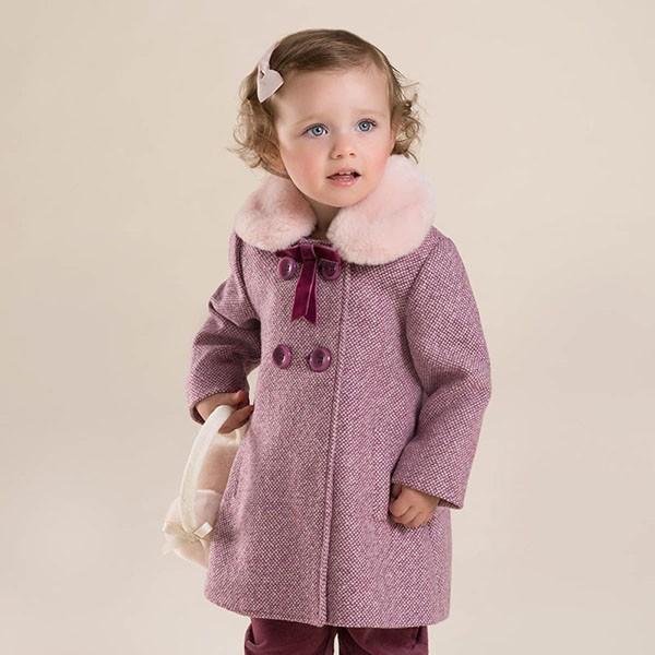 子供服 女の子 コート Dave Bella 秋冬 アウター ファー付き