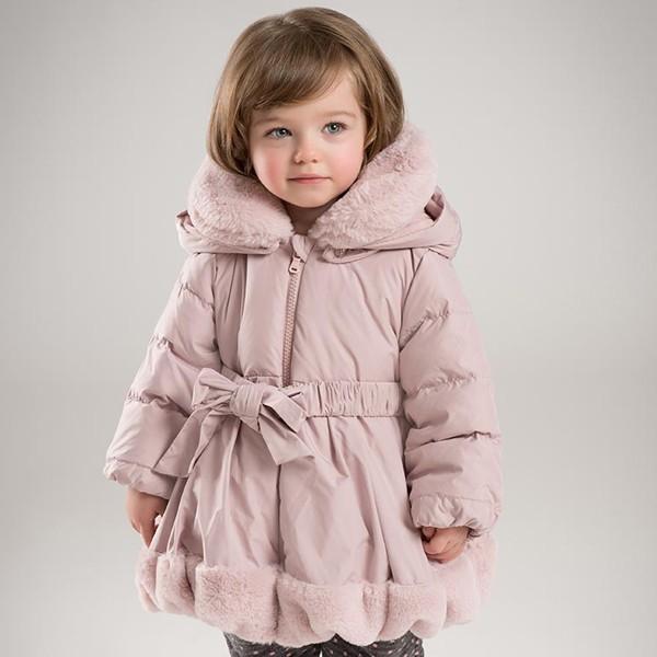 ダウンコート 女の子 子供 キッズ ミルクティー色 起毛 ボア ジャケット コート Davebella デイブ ベラ Morenotafurt Com