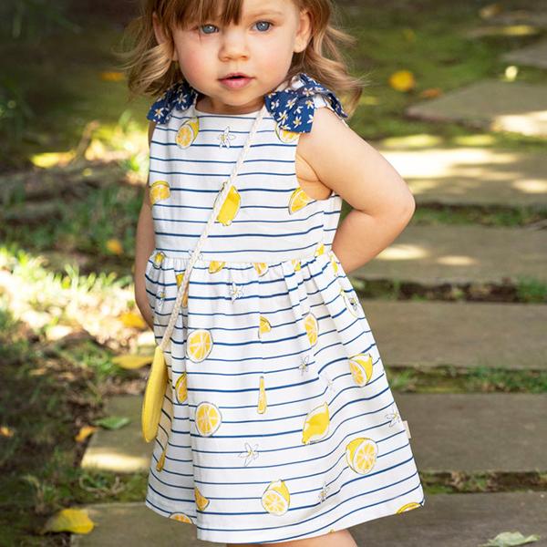 女の子 ワンピース 子供服 袖なし ノースリーブ ボーダー 肩リボン レモン 柄ワンピ ポシェット付き お揃い 春 夏 Dbm デイブ ベラ Dbm アーバン ミニ スタイル 通販 Yahoo ショッピング