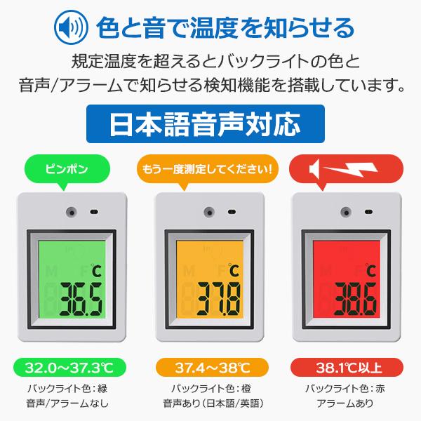 本物品質の 【在庫あり・即納】 非接触温度計 壁掛け 赤外線温度計 日本語説明書 非接触 赤外線 温度計 日本語音声 高性能 電子温度計 簡単 あす楽対応