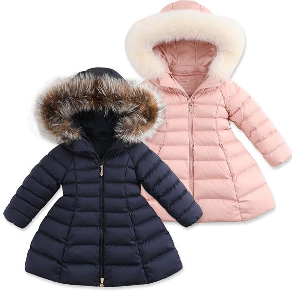 女の子 アウター ダウンジャケット ミドル丈 ミドル丈 冬 80 90 100 ミニ ベビー服 シューズ 110