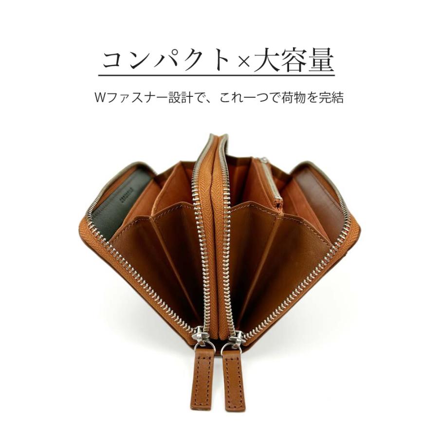 Crocodile（クロコダイル） ダブルファスナー メンズ セカンドバッグ