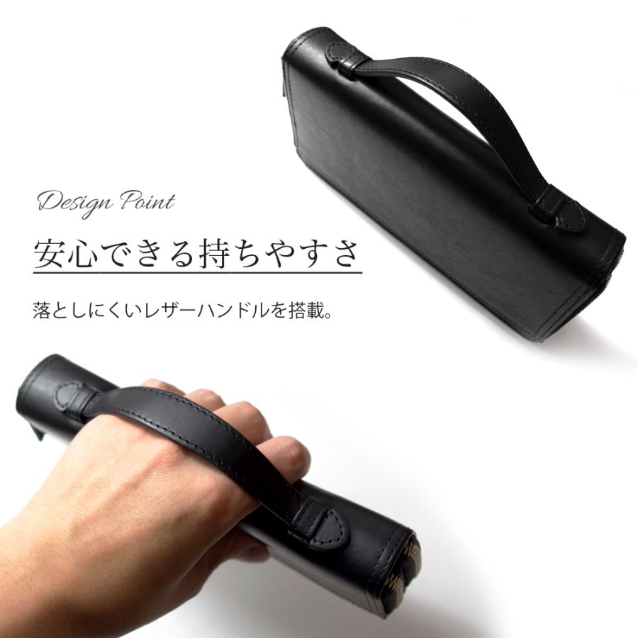 Crocodile（クロコダイル） ダブルファスナー メンズ セカンドバッグ