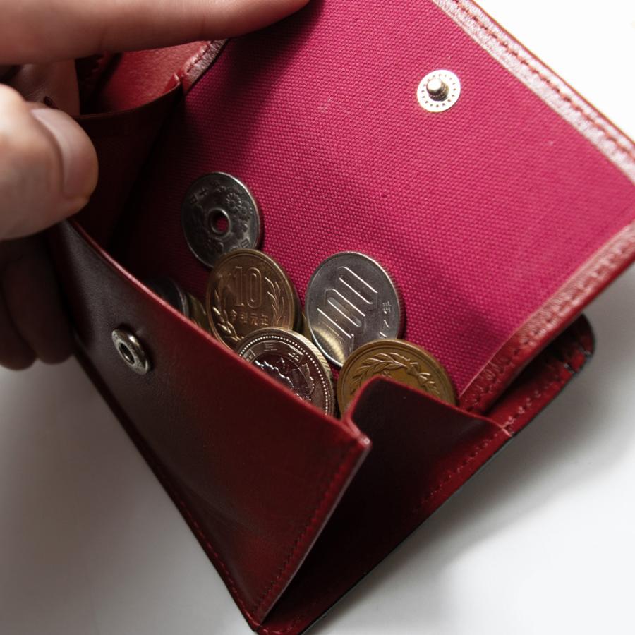 コードバン メンズ 財布 二つ折り 短財布 / レザー 紳士 日本製 馬革