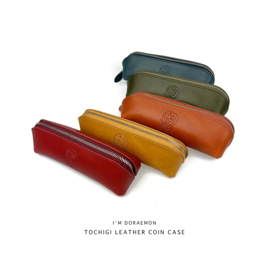 ドラえもん 本革 ペンケース I'M DORAEMON サンリオ / 栃木レザー 筆箱