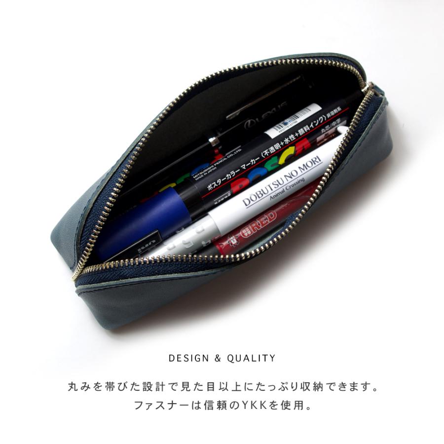 ドラえもん 本革 ペンケース I'M DORAEMON サンリオ / 栃木レザー 筆箱