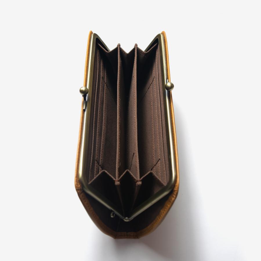 がま口 財布 レディース / ムラ染め姫路レザー ガマグチ財布 高級