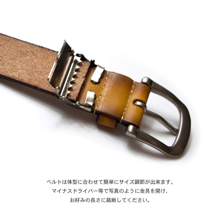手染めグラデーション栃木レザー 30mmメンズベルト / 本革 レザー べる
