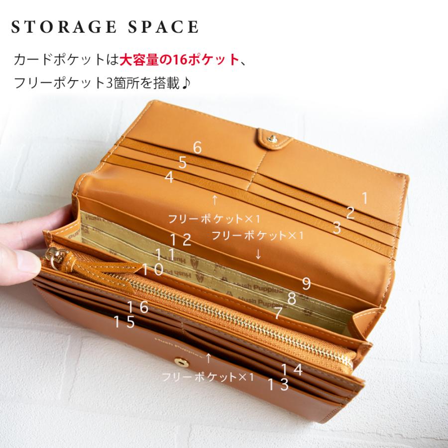 ハッシュパピー（Hush Puppies） 長財布 / ドット ゴートレザー ロング 
