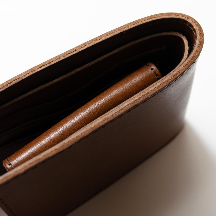 経年変化を愉しむ 国産高級レザー 二つ折り短財布 本革 栃木レザー