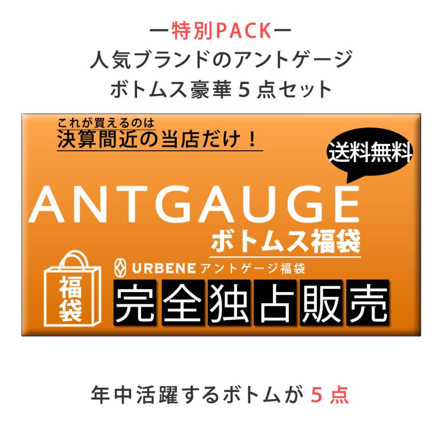 《最大71%OFF》Antgauge アントゲージ 公式 福袋 レディース 福袋 (ボトム合計5点入り) 送料無料 ハッピーバッグ ジーンズ デニム ブランド 人気｜urbene｜02