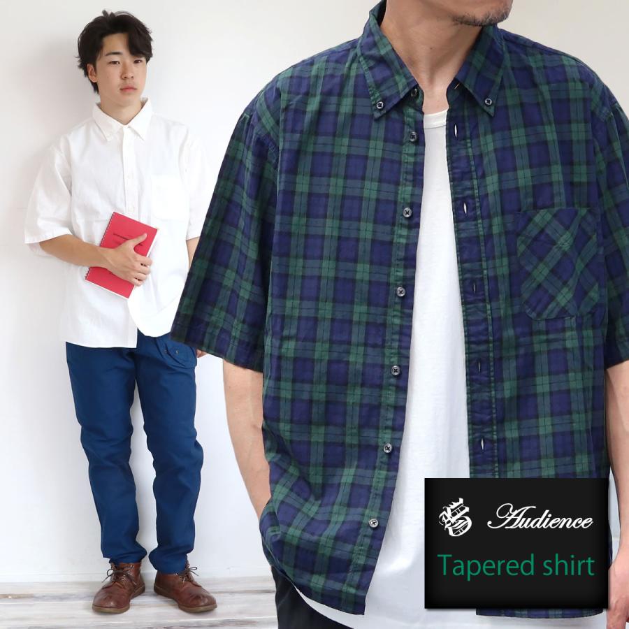 Audience（オーディエンス） ボタンダウン半袖シャツ アップスケープ