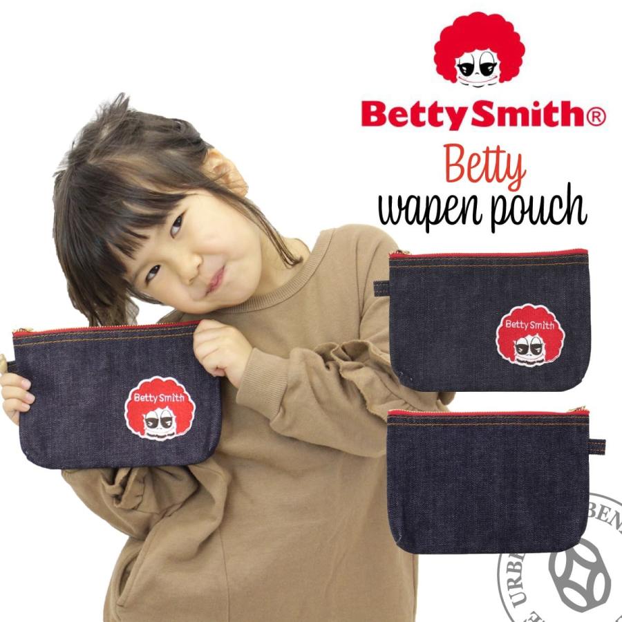 Betty Smith（ベティスミス） デニム BETTYワッペン マルチポーチ
