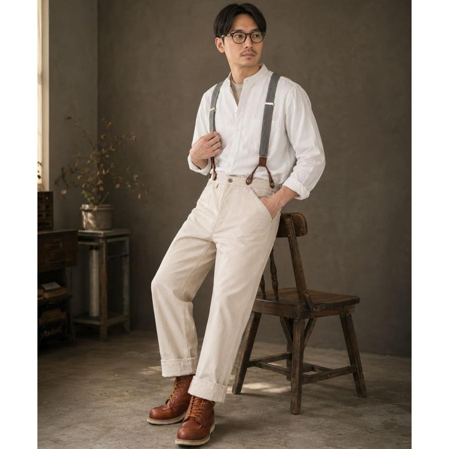 BIG JOHN ビッグジョン 海島綿 13オンス 生成り セルビッチ ホワイトデニムワイドストレート メンズ アーベン_bjn_mpj | Big John | 09