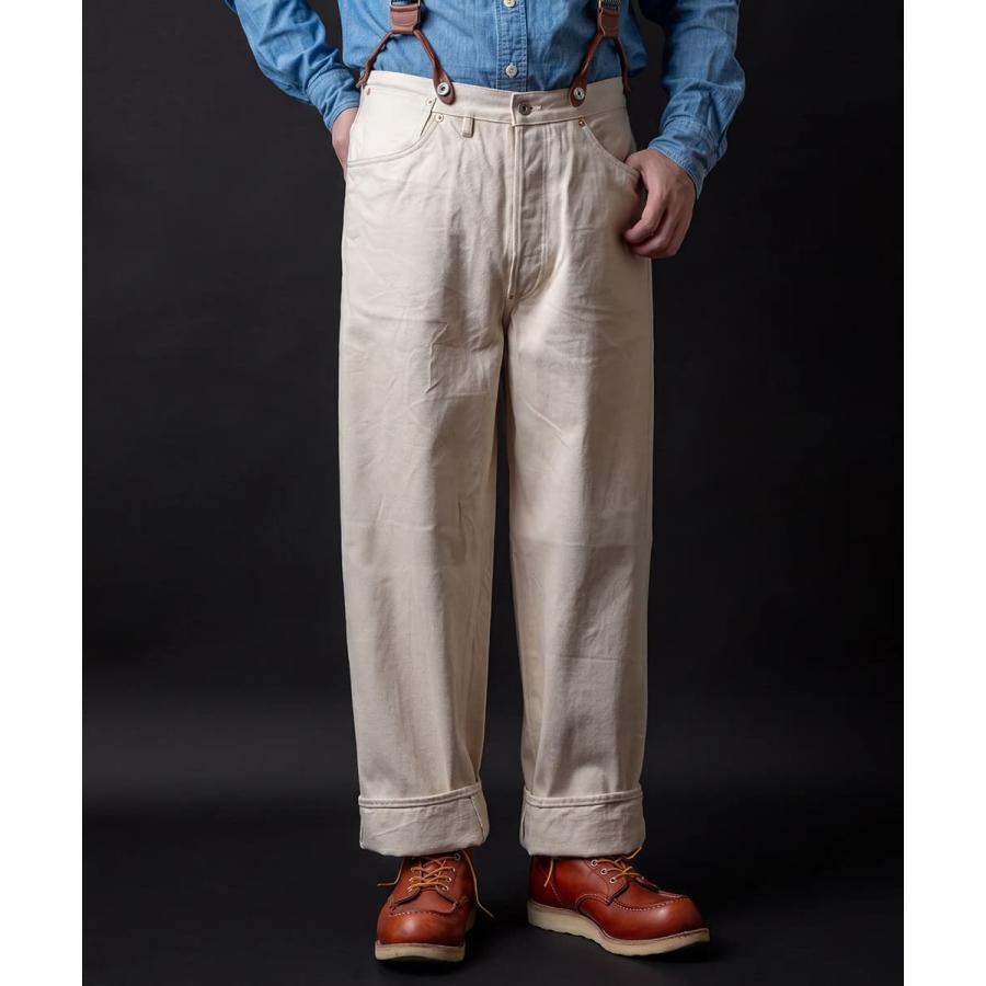 BIG JOHN ビッグジョン 海島綿 13オンス 生成り セルビッチ ホワイトデニムワイドストレート メンズ アーベン_bjn_mpj | Big John | 11